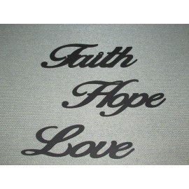 Handmade Faith Hope Love Wall Wooden Words Hanging Decor Art