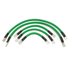 Club Car Precedent Golf Cart Battery Cable Set - 4 Gauge 8 VOLT 2004 & UP GREEN