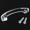 LUORNG 2PCS Transparent Acrylic Clear Acrylic Drawer Knobs Pull Handles