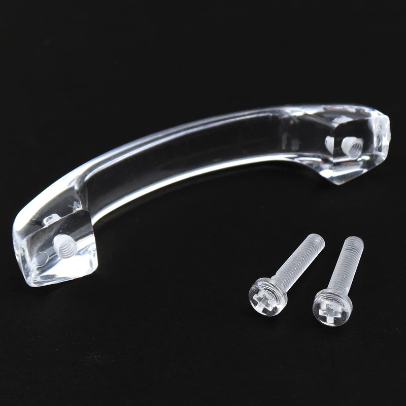 LUORNG 2PCS Transparent Acrylic Clear Acrylic Drawer Knobs Pull Handles