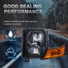 KUIPERAUTO Headlights Assembly Replacement Compatible for 2006-2010 Jeep Commander Sport