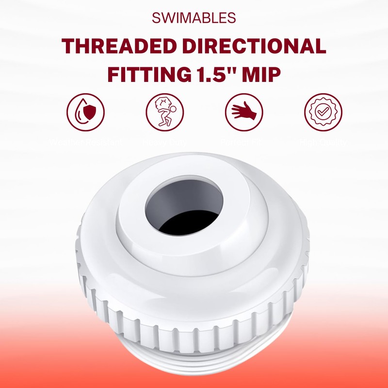 Swimables 1.5 Inch MIP Threaded Directional Fitting Hydrostream Pool Jet
