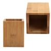 YUMILI Desk Pen Holder Bamboo Pen Holder Office School Desk