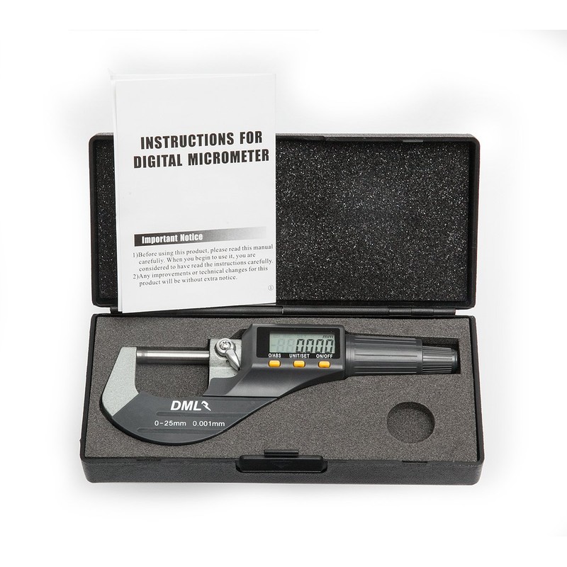 DML 0-25mm Digital Micrometer External Electronic Gauge 12 Months Warranty