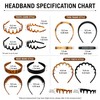 8Pcs Tortoise Shell Headband Fashion Plastic Headbands with Teeth Comb