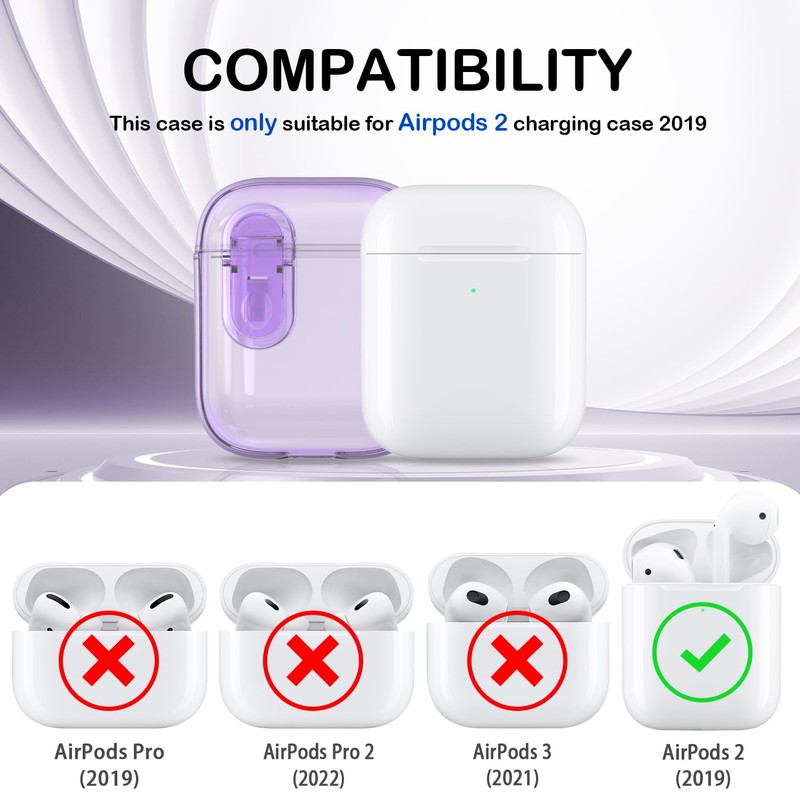MHYALUDO Compatible with Airpods Case with Secure Closure, Compatible with