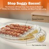 HoPliGhe Round Glass Bacon Tray for Microwave and Oven, 9.84