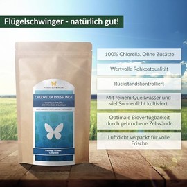 Flgelschwinger 1kg Chlorella Presslinge, 4000 Tabletten 'a 250mg, 100% natrlich, rckstandskontrolliert, Rohkostqualit?t, ohne Zus?tze (1000g)