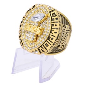 guancrown 2025 Fantasy Football Championship Ring Award Prize Trophy Sports Winner FFL Champion Ring (ring with stand, size 9)