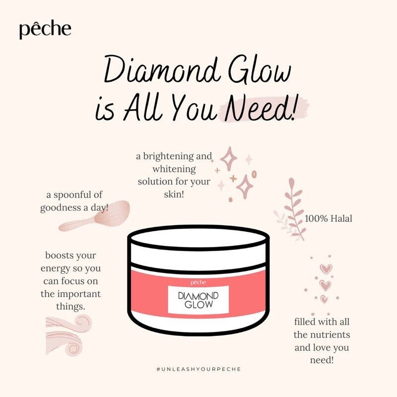 DIAMOND GLOW Collagen Skin Whitening Glowing Clear Acne Anti Aging