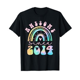Awesome Since 2014 11 Year Old Rainbow Tie Dye 11th Birthday T-Shirt