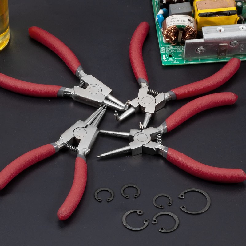 LEONTOOL External Circlip Pliers with Vent Jaws 5" Snap Ring