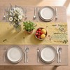 Light Camel Soft Chain Embroidery Wild Floral Spring Table Runner,