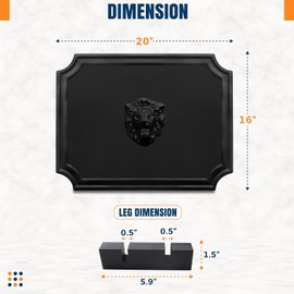 SIMOND STORE - Fire Back for Fireplace - 20"(W) x 16"(H) - Fire Backs for Fireplace Heat Reflection - Cast Iron Fireplace Back Plate for Wall Protection and Aesthetic Decoration