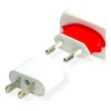 Adaptador Enchufe Europeo Clavija Celular Redondo A Plano Ac