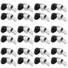 alwaiiz Pack of 24 Whistles, Stainless Steel Whistle with Cord,