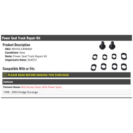 Marketplace Auto Parts Power Seat Track Repair Kit - Compatible with 1998-2003 Dodge Durango (with Bucket Seats, with Power Seats)