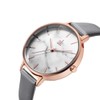 Alienwork SK Minimalist Women's Ultra Flat Elegant Watch, Rose gold/white