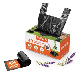 Pupzle Pooper Scooper Bags Fits MXF and Pupzle and TIMINGILA and Fusbunty Pooper Scooper, 40 Bags for Dog Poop Scoopers, Poop Scoop Bag Refill, Dog Scoop Waste Bag for Swivel Bin and Rake