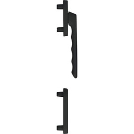 HOPPE LIÈGE Balcony Door Handle Half Fitting Flat Exterior Black