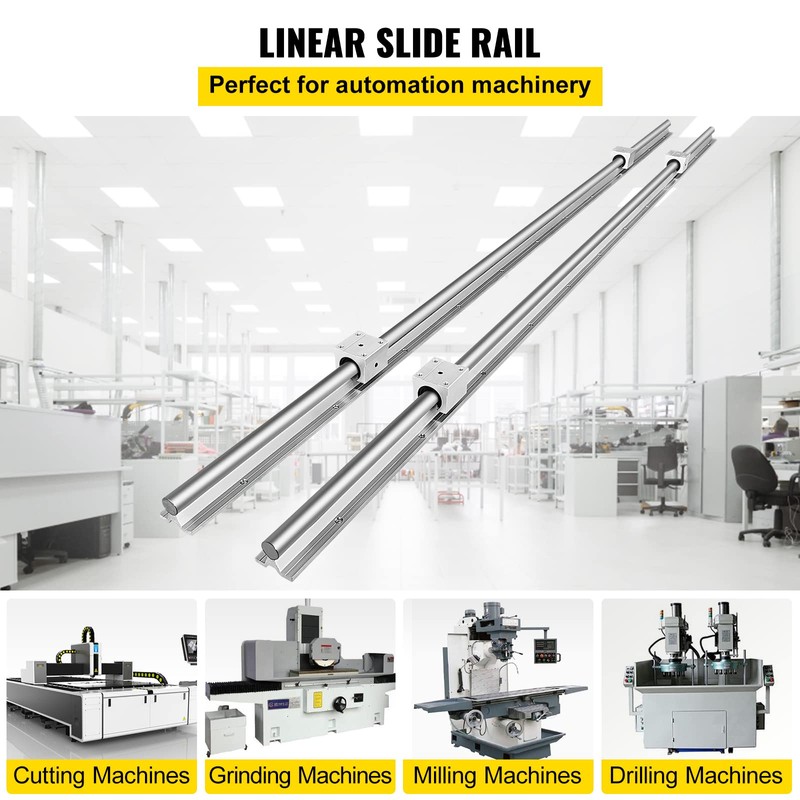 VEVOR Linear Rail Slide SBR20-1800mm 2 PCS and 4 PCS