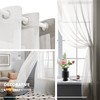 Deconovo Transparent voile curtain with eyelets, 245 x 140 cm