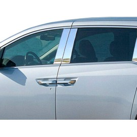 QAA is Compatible with 2011-2017 Honda Odyssey 4 Piece Stainless Pillar Post Trim PP11245