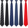 Janmercy 6 Pcs Clip on Tie for Men Clip on