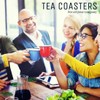 4 Set - Green Emerald Stone Imitation Coasters - Kitchen
