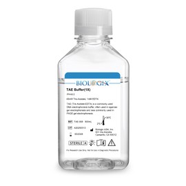 Tris Acetate-EDTA Buffer (1×), TAE DNA Electrophoresis Buffer, pH 8.0, 500mL/Bottle, Single Bottle