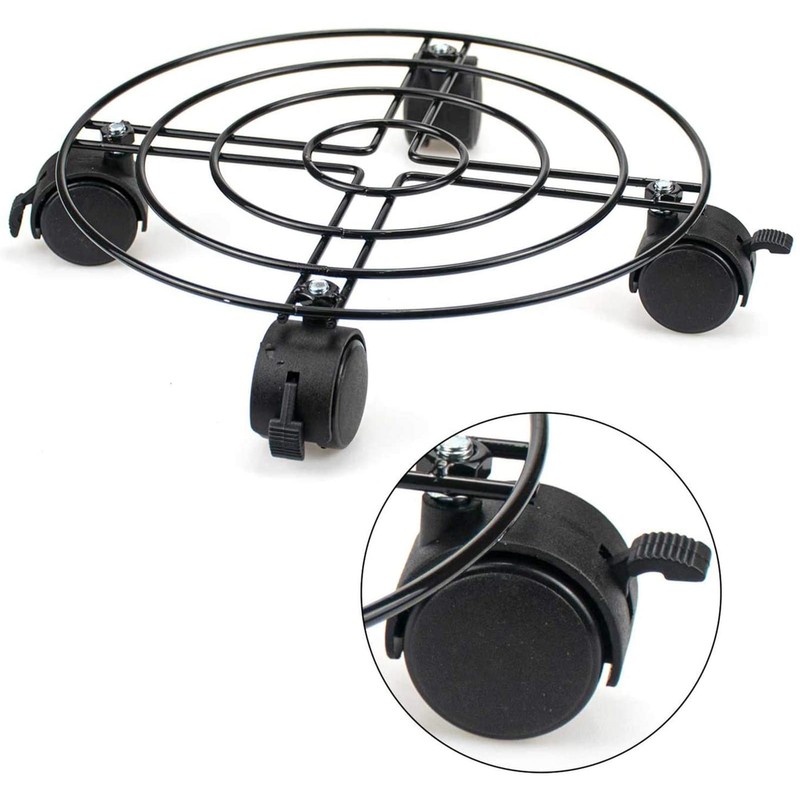 Tosnail 12 Pack Plastic Caster Wheels with Brake, Threaded Mounting