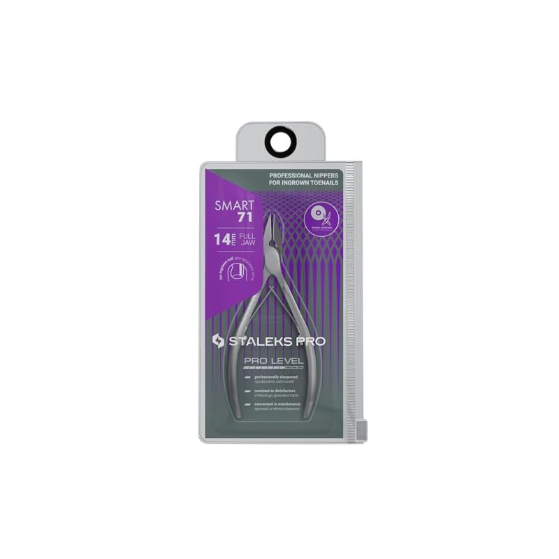 STALEKS PRO Pinzas profesionales para uñas de 14 mm NS-71-14
