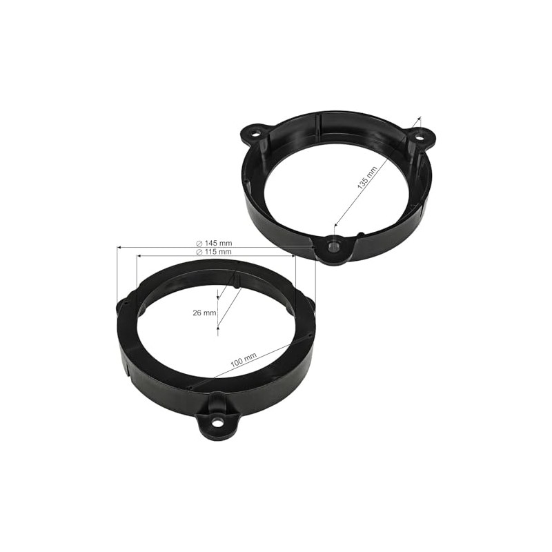 tomzz Audio 2845-008 Speaker Rings Adapter Brackets Compatible with Renault
