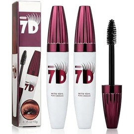 Máscara de Pestañas 7D Impermeable, Volumen Duradero y Acumulable, Nueva Fórmula Fibra 2026, Largo Natural y Rizo Definido, Maquillaje Ojos Espeso sin Manchas (1)