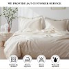 BISELINA French Linen Duvet Cover Set 3pcs Embroidered Willow Leaf