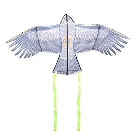 Esschert Design USA FY26 Realistic Hawk Scarer/Bird Deterrent Kite, Silver/White