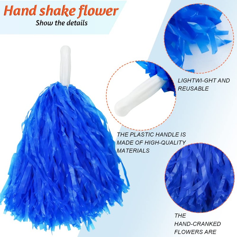 Faxco 12Pack Plastic Pom Poms Cheerleading Pom Poms Sports Dance