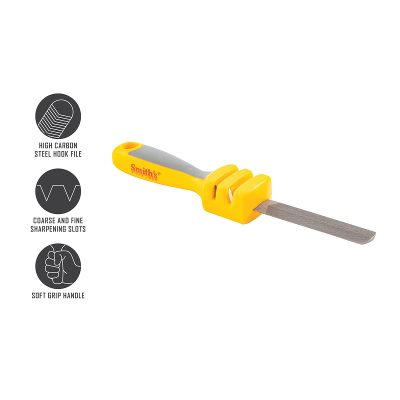 Smith's RegalRiver 50626 Hook and Knife Sharpener, Yellow