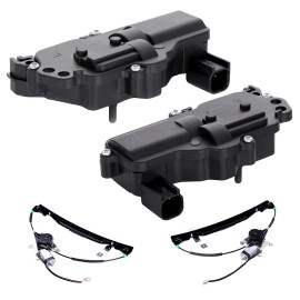 Flatroad Rear 2Pcs Window Regulator & 2Pcs Door Lock Actuator For 02-10 Ford Explorer