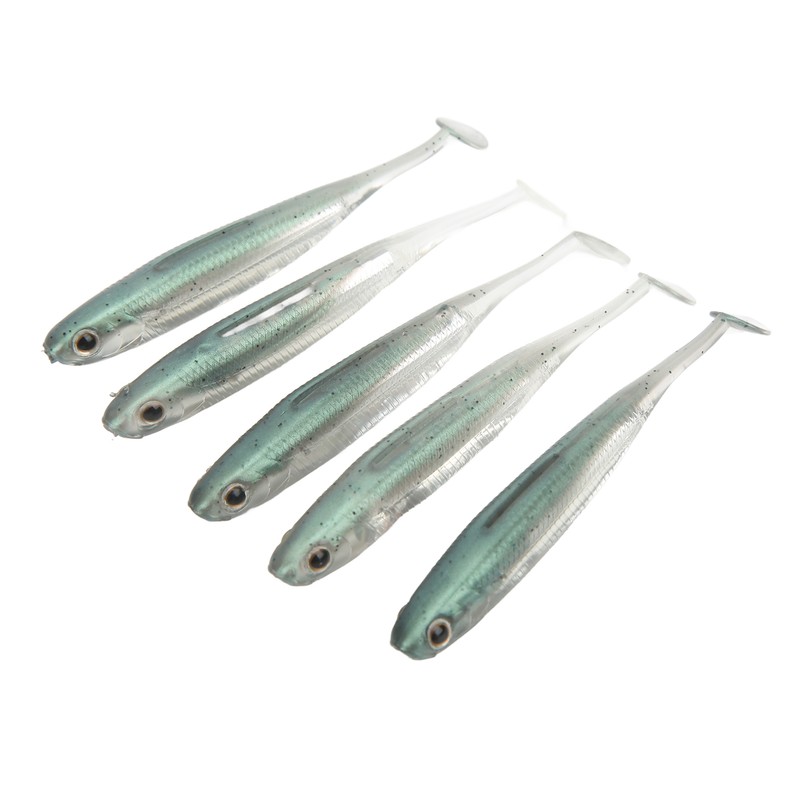 5Pcs Simulated Soft Fish Bait 3D Eyes Environmentally Friendly Silicone