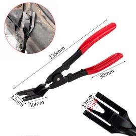 Refoiner Clip Pliers Clip Remover Clip Removal Tool Car Multi-Function Tool Rivet Remover Panel Clamp Removal Pliers Ergonomic Design Automotive Repair Maintenance for Truck