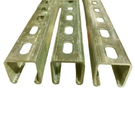 Online Metal Supply 1-5/8 x 1-5/8 x 24 inches (3 Pack), Gold Galvanized Steel, Slotted Strut Channel