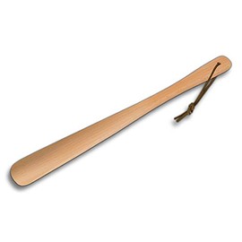 HOFMEISTER® Schuhlöffel aus Holz, Schuhen & Stiefel schnell und schonend An- & Ausziehen, Stabiler Schuhanzieher aus geölter Buche, für Senioren, Schwangere und Kinder geeignet