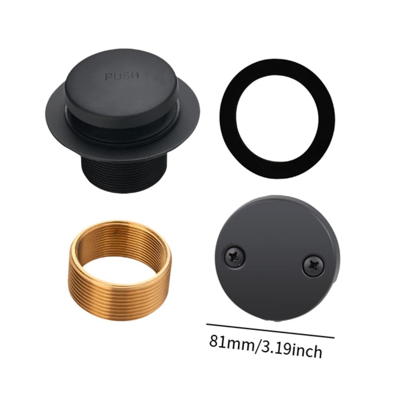 F Fityle Bathtub Drain Tip Coarse Thread Replacement Single Hole