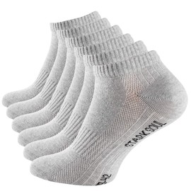 STARK SOUL Sport & Lifestyle Trainer Socks in Premium Quality Unisex for Men and Women 6 Pairs Sizes 35-50, 6 x grey melanges
