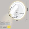 HUIZHOU Reading Wall Mounted 3W+9W LED Reading Lamp,USB Charging Port,3000K