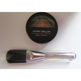 Laura Geller Balance N Brighten DEEP .06 oz TRAVEL SIZE w/powder brush