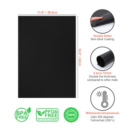 AFAXINRIE Oven Liner, Oven Liners for Fan Assisted Ovens, Baking Mat, 29.5cm * 42cm, Set of 2, Easy to Clean, Reusable, Convenient Baking, Protect Bottom of Oven