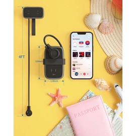 2 Pack Travel Power Strip with USB C Port, NTONPOWER Flat Plug Extension Cord with 4 Outlets 3 USB (1 USB C) for Cruise Ship, 4ft Wrapped Short Extension Cord for Home Hotel Travel Essentials