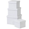 NW White Square Nested Boxes - 4 Piece Set -